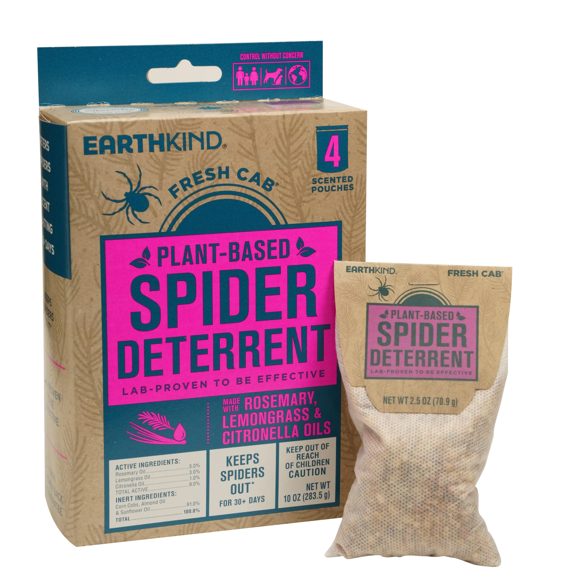 洋楽 FRESH AIR 04.06 RED SPIDER BARRIER FREE Fresh Cab® Spider Deterrent Pouches - Botanical Ingredients