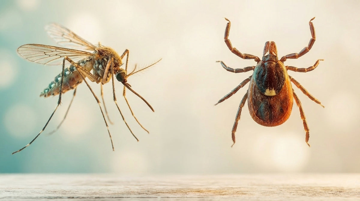 Mosquito and tick close-up