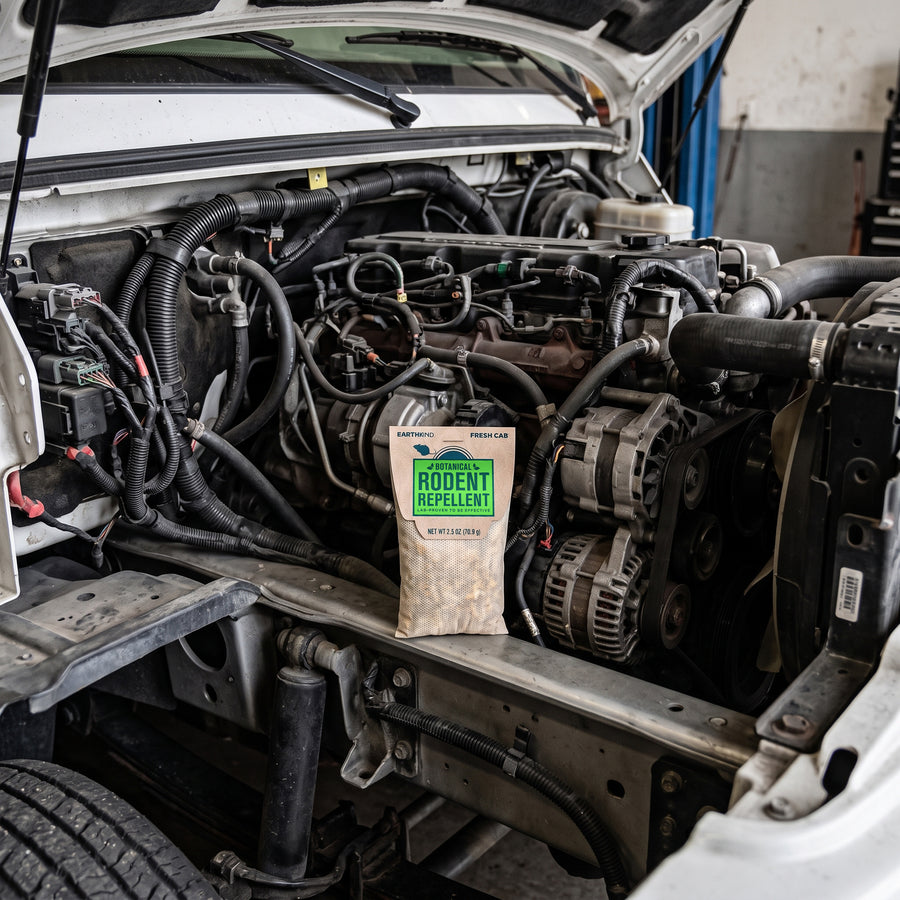 Engine bay of a Class A or tow vehicle