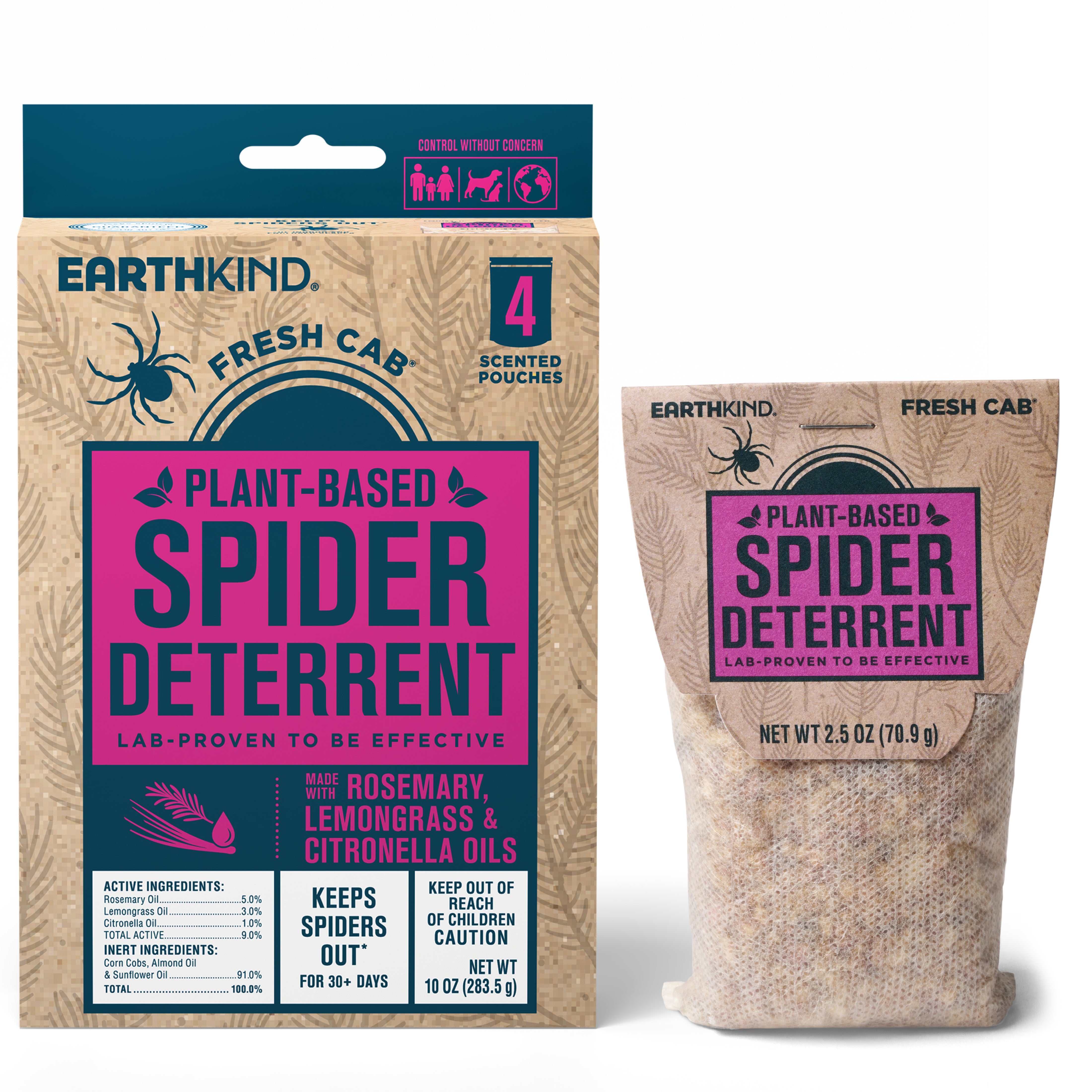 Fresh Cab® Spider Deterrent Pouches - Botanical Ingredients
