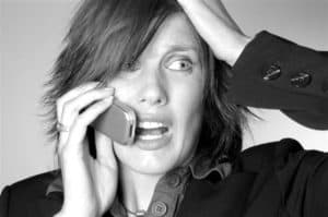 woman call an exterminator