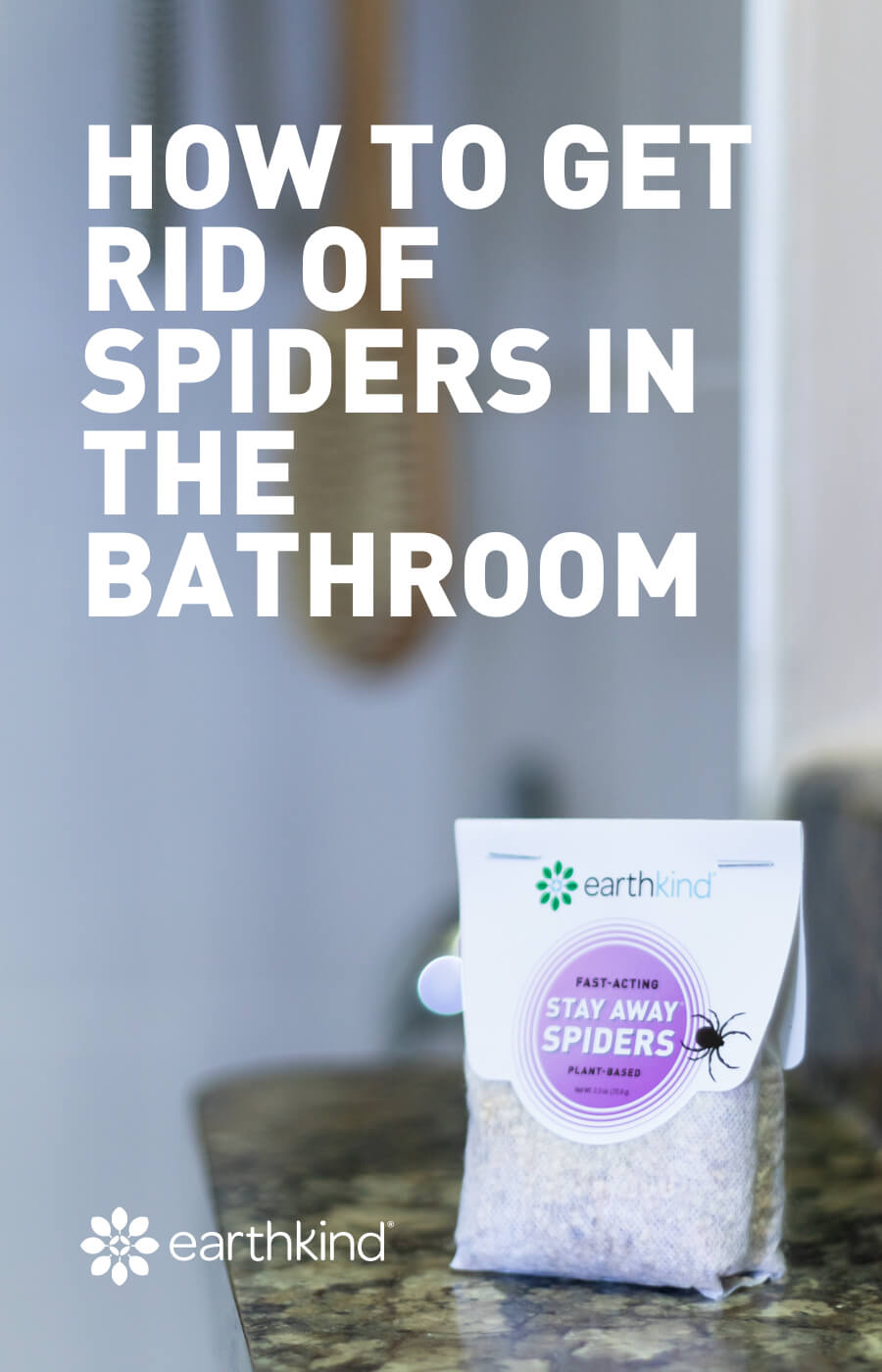 How to get rid of spiders in the bathroom using Stay Away Spiders by EarthKind